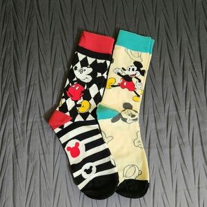 Disney Mickey Mouse Casual Socks - Red, Black, Cream, Teal. NWOT, OSFM